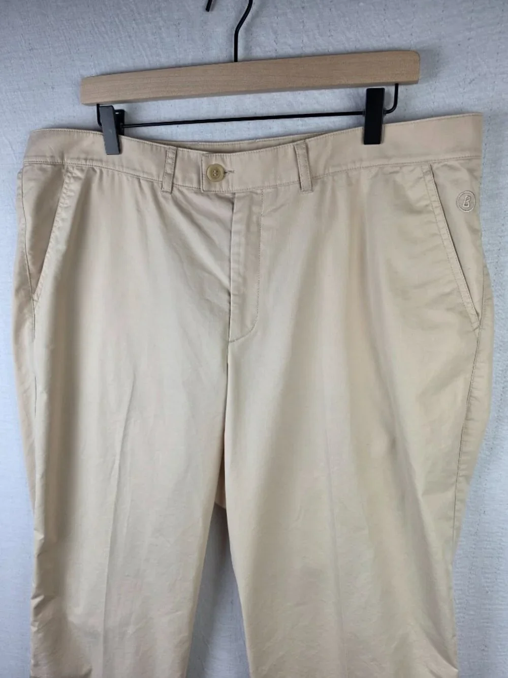 BOGNER Chinos Pants Lightweight Cotton Blend Beige size 40 *Inseam 27 Preppy